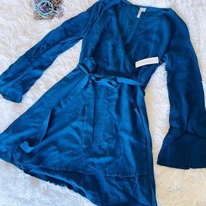 Blue long sleeve dress